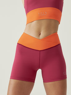 Tay Shorts in Tangerine/Flower Orchid