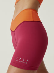 Tay Shorts in Tangerine/Flower Orchid