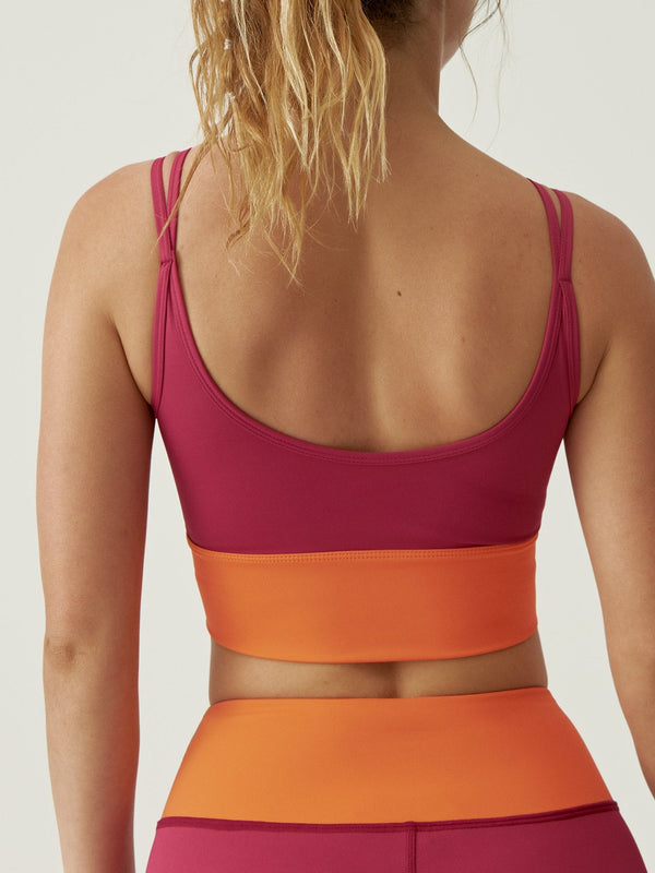 Tay Top in Tangerine/Flower Orchid