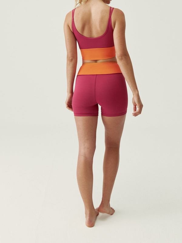 Tay Top in Tangerine/Flower Orchid