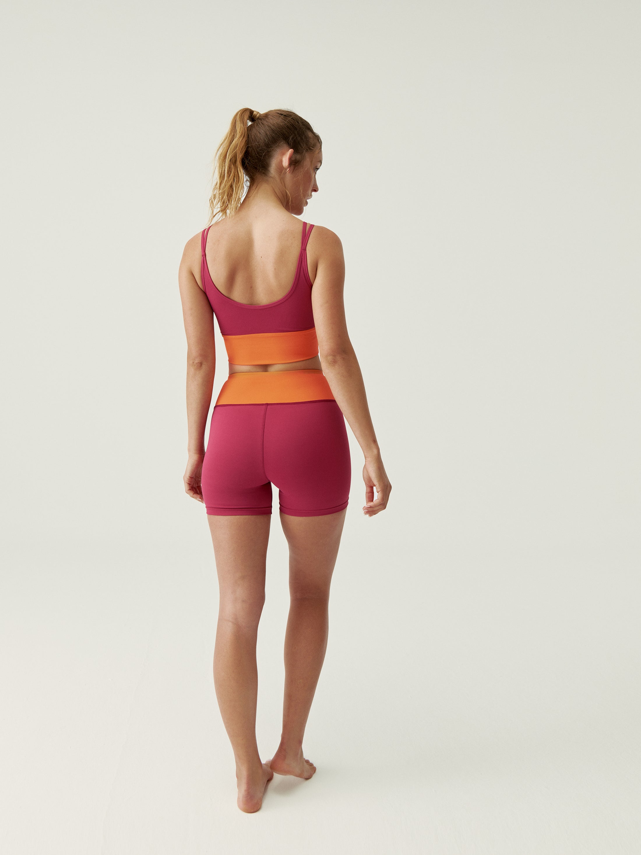 Tay Top in Tangerine/Flower Orchid